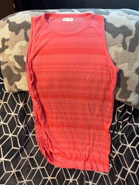 Sleeveless Coral Stripe Dress - Women